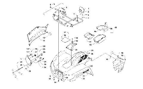 FRONT RACK, BODY PANEL, AND HEADLIGHT ASSEMBLIES [301157]