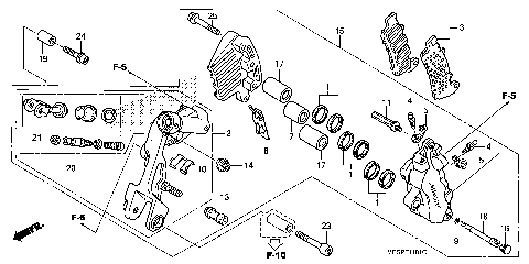 LEFT FRONT BRAKE CALIPER