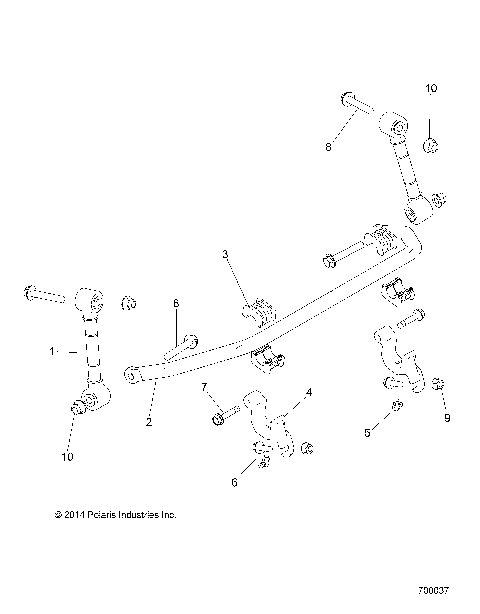 SUSPENSION, STABILIZER BAR, FRONT - Z16VDE92NH/NW (700037)