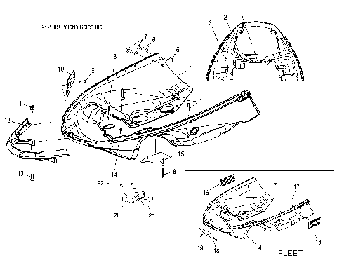 BODY, NOSEPAN and FRONT BUMPER - S10NT5BSL/BSM/BEL/BSF (49SNOWNOSEPAN10TRLTRG)