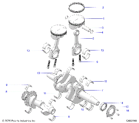 ENGINE, BALANCE SHAFT, CRANKSHAFT/PISTON - S26TLF9FSL (C603160)