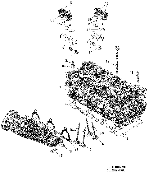 01- Cylinder Head And Exhaust Manifold 900 HO