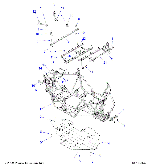 CHASSIS, MAIN FRAME AND SKID PLATE - Z25ASE87A5 (C701029-2)