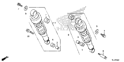 REAR SHOCK ABSORBER (2)