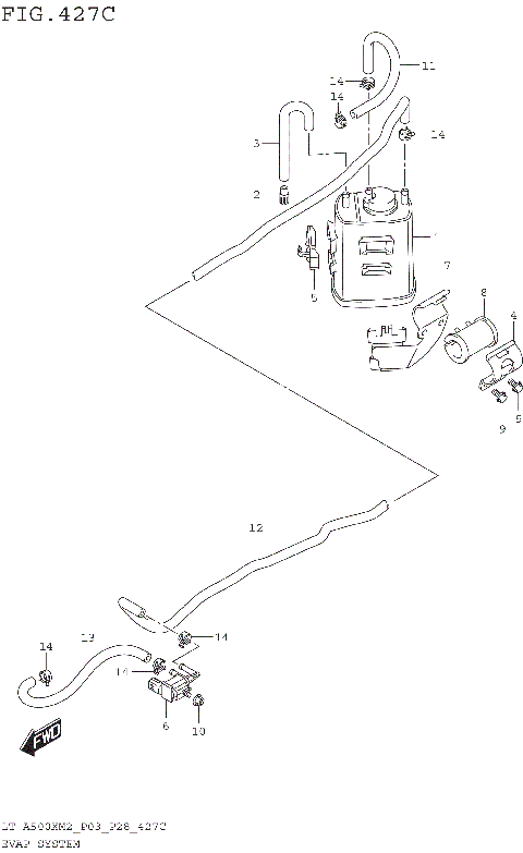 EVAP SYSTEM (LT-A500XPZM2 P33)