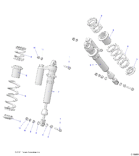 SUSPENSION, SHOCK, FRONT - A23SGE95AN (C102431)