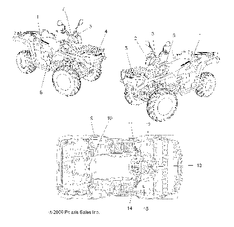 DECALS - A07TH50EA (49ATVDECALX2QUAD)