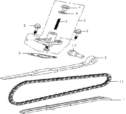 CHAIN AND TENSIONER COMP.