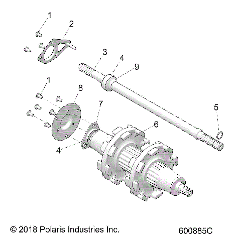 DRIVE TRAIN, JACKSHAFT and DRIVESHAFT - S21DDL6PS ALL OPTIONS (600885C)