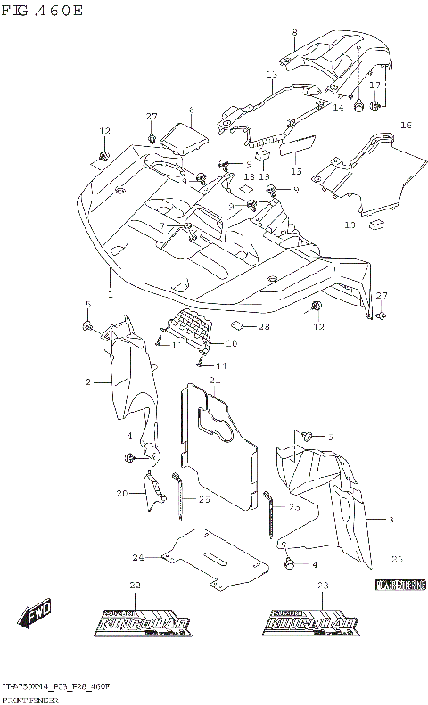 FRONT FENDER (LT-A750XP:P28)