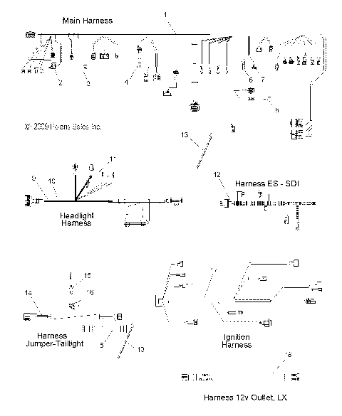 ELECTRICAL, WIRING HARNESSES - S10PR6/PD6 ALL OPTIONS (49SNOWHARNESS10600SB)