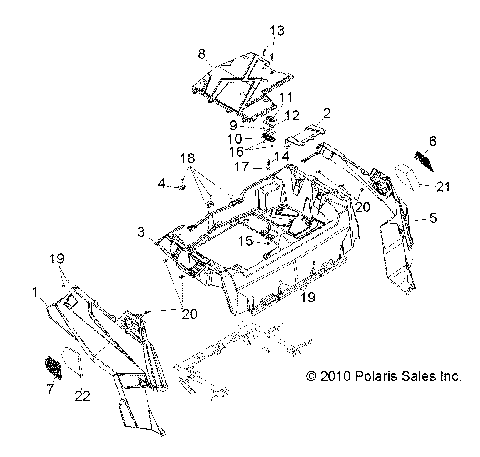 BODY, REAR RACK and FENDERS - R11JH87AA/AD (49RGRRACKMTG11RZR875)