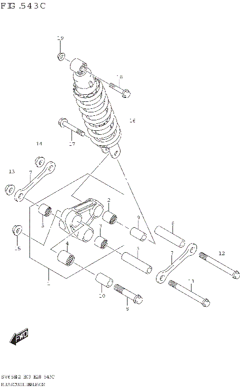 REAR CUSHION LEVER (SV650XA)