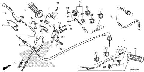 HANDLE LEVER@SWITCH@CABLE