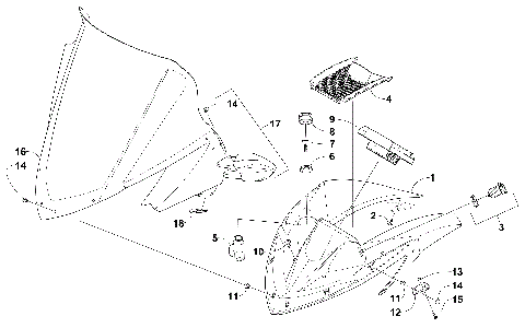 WINDSHIELD AND INSTRUMENTS ASSEMBLIES [101732]