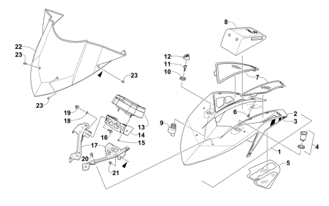 WINDHSIELD AND INSTRUMENTS ASSEMBLIES