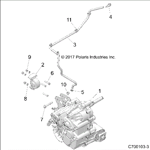 DRIVE TRAIN, MAIN GEARCASE MOUNTING - Z19VGE99AK/AW/BK/BW (C700103-3)