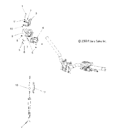 ENGINE, THROTTLE CONTROL ASM. - S12PB6HSA/HSL/HEA (49SNOWTHROTTLE09800SB)