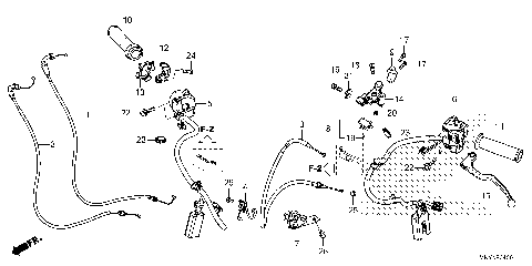 HANDLE LEVER@SWITCH@CABLE