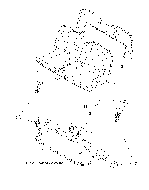 BODY, SEAT AND BELTS (BUILT 9/30/13 AND BEFORE) - R14RH57AA/AC/AR/6EAZ (49RGRSEAT12500)
