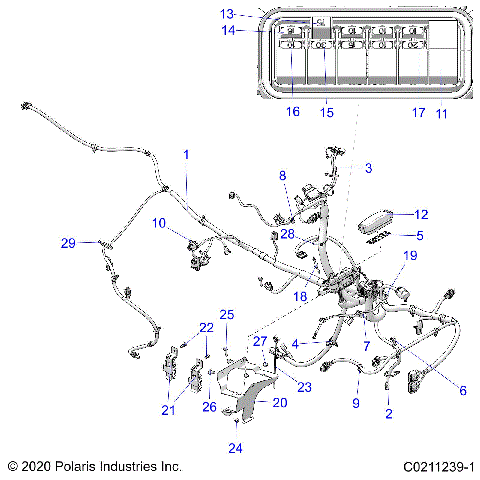 ELECTRICAL, MAIN WIRE HARNESS - A21SEG50A1/A5/CA1/CA5 (C0211239-1)