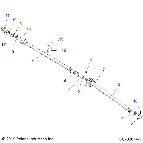 DRIVE TRAIN, FRONT PROP SHAFT - Z20RA_92AC/BC/AK/BK/AR/BR/AE/BE/AH/BH/AT/BT (C0702874-3)