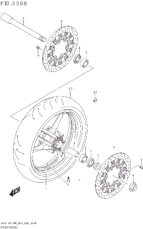 FRONT WHEEL (GSX-R600)