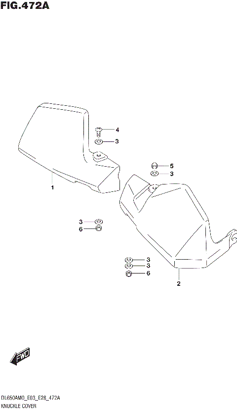KNUCKLE COVER (DL650XA)