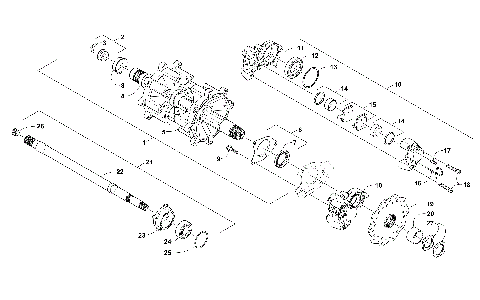 DRIVE TRAIN SHAFTS AND BRAKE ASSEMBLIES [105273]