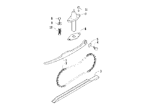 CAM CHAIN AND TENSIONER ASSEMBLY [80986]