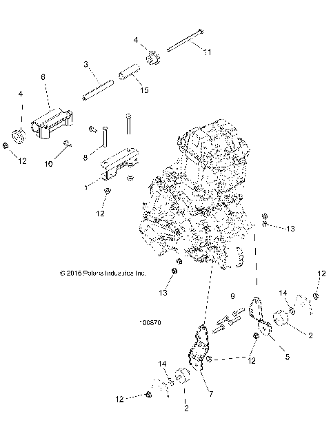 ENGINE, MOUNTING & LONG BLOCK - A19SEA50B1/B7/SEE50B7/B3/SEG50B4 [100870]