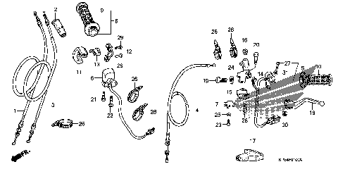 HANDLE LEVER@SWITCH@CABLE