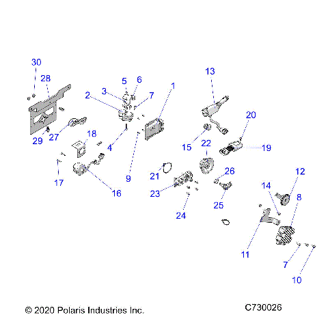 ELECTRICAL, COMPONENTS, AND LICENSE PLATE - R21TAE99JA (C730026)