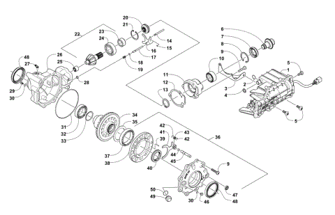 FRONT DRIVE GEARCASE ASSEMBLY