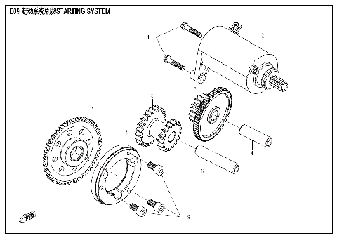 ELECTRIC STARTING ASSY.