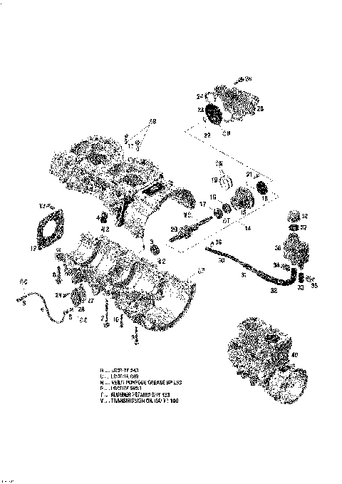 01- Crankcase And Water Pump - 600 RS