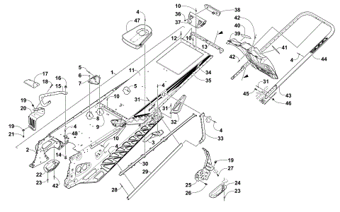 TUNNEL, REAR BUMPER, AND SNOWFLAP ASSEMBLY