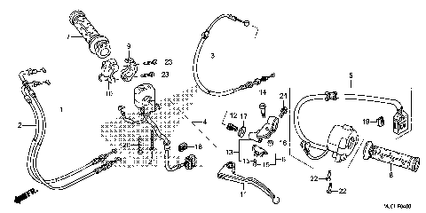 HANDLE LEVER@SWITCH@CABLE
