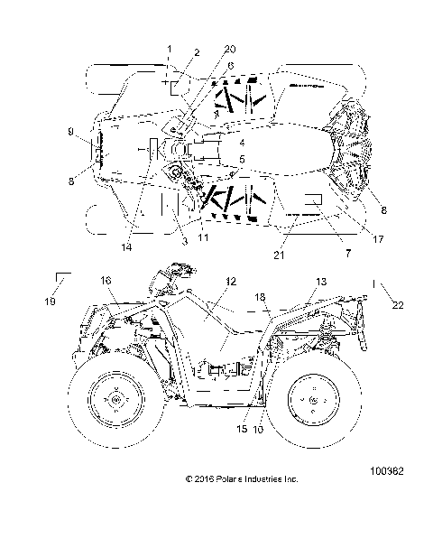 BODY, DECALS - A16SVS95CM/T95C2 [100382]