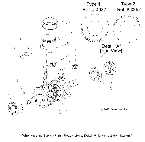 ENGINE, PISTON and CRANKSHAFT - S12CG6GSA/GSL/GEL (49SNOWPISTONCRANKSHAFT12600PRMK)