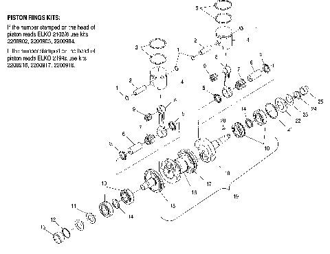 CRANKSHAFT and PISTON - W014697D (4964806480B014)