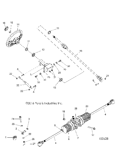 STEERING, STEERING ASM. - A19DBA50A5 (100528)