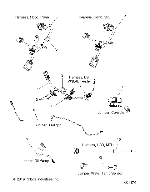 ELECTRICAL, JUMPERS/WIRE HARNESS - S20EGK8RS/EGM8RS/EGM8RE ALL OPTIONS (601174)