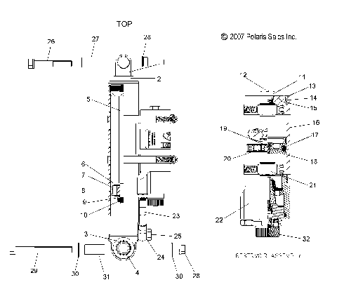 SUSPENSION, SHOCK, REAR TRACK (7043316) - S09PP7FS/FE (49SNOWSHOCKREAR7043316)