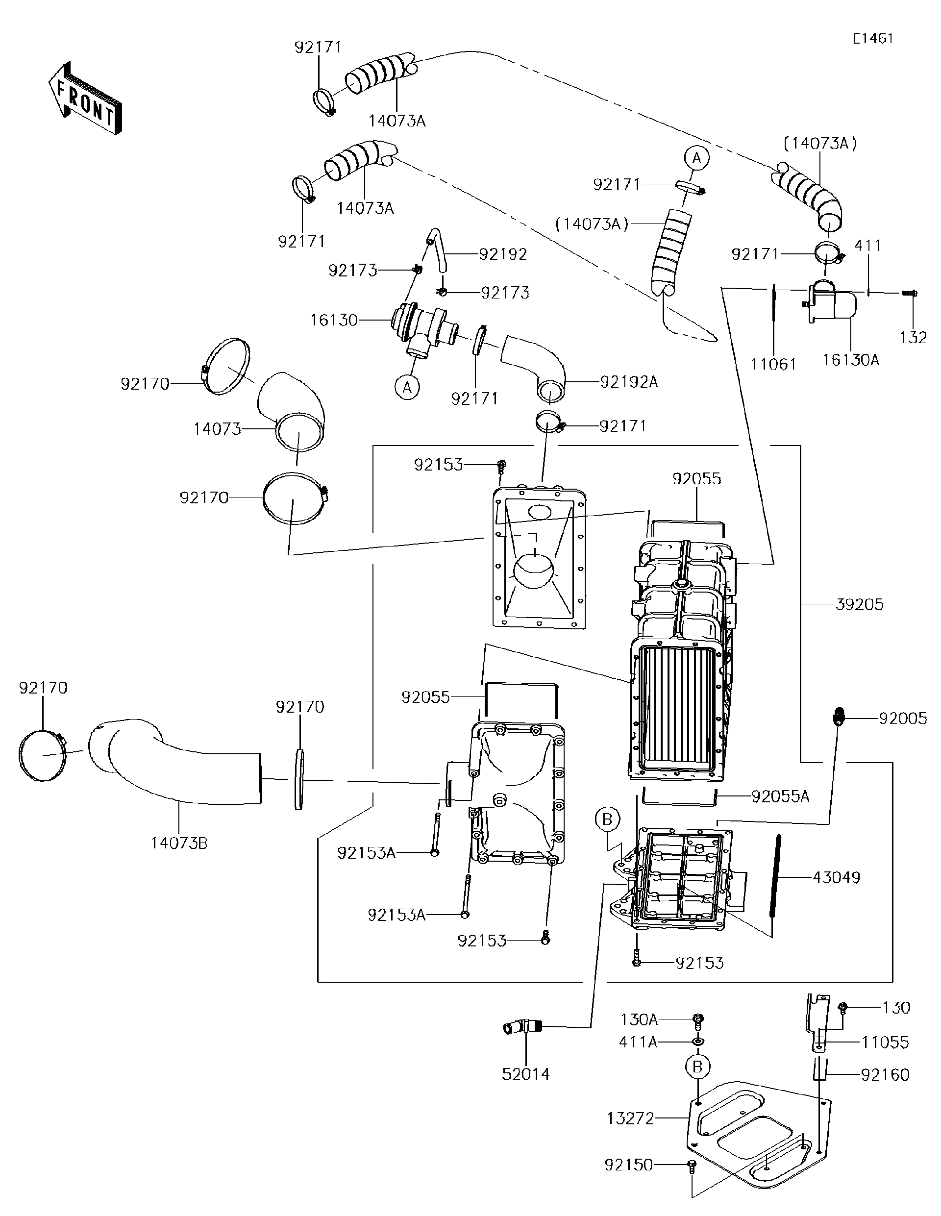 2014 Kawasaki Ultra 310LX Inter Cooler Watercraft Parts