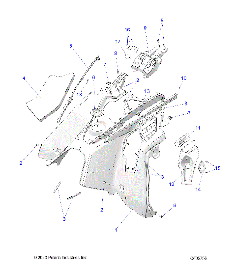 BODY, CONSOLE ASM. - S25AJT6REL (C602752)