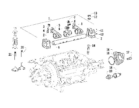 ROCKER ARM, VALVES, AND OIL SWITCH ASSEMBLIES [87148]