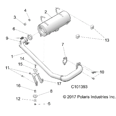 ENGINE, EXHAUST SYSTEM - A19DBA50A5 [C101383]