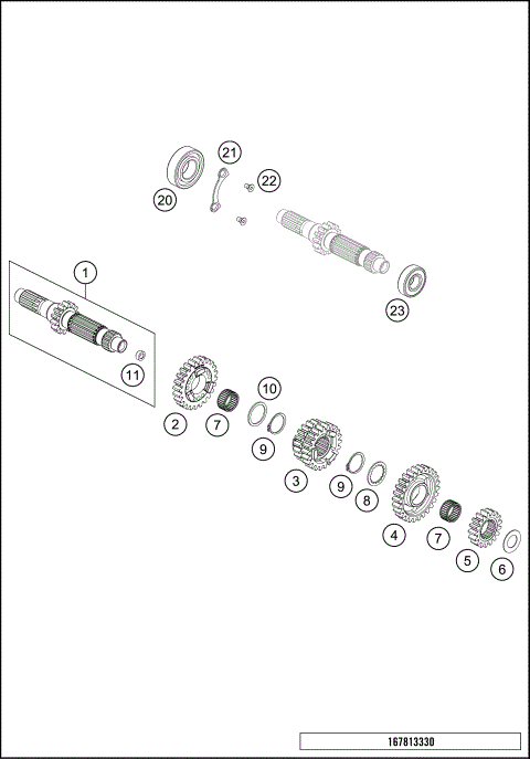 TRANSMISSION I - MAIN SHAFT