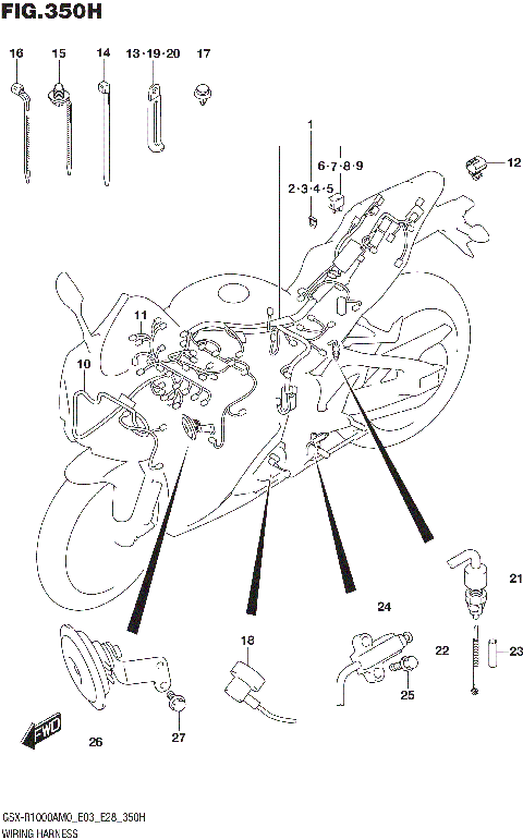 WIRING HARNESS (GSX-R1000A:E33)